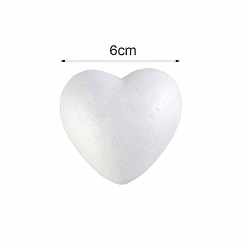 6/8.5/10/15cm Heart Foam Mould White Craft Balls
