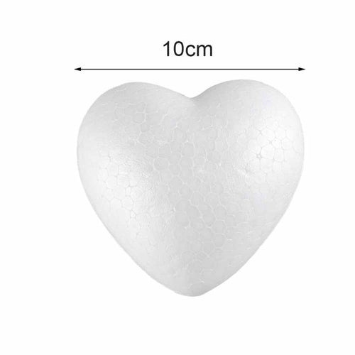6/8.5/10/15cm Heart Foam Mould White Craft Balls