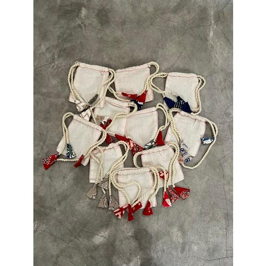 Handmade Cotton & Tassel Jewelry Pouch