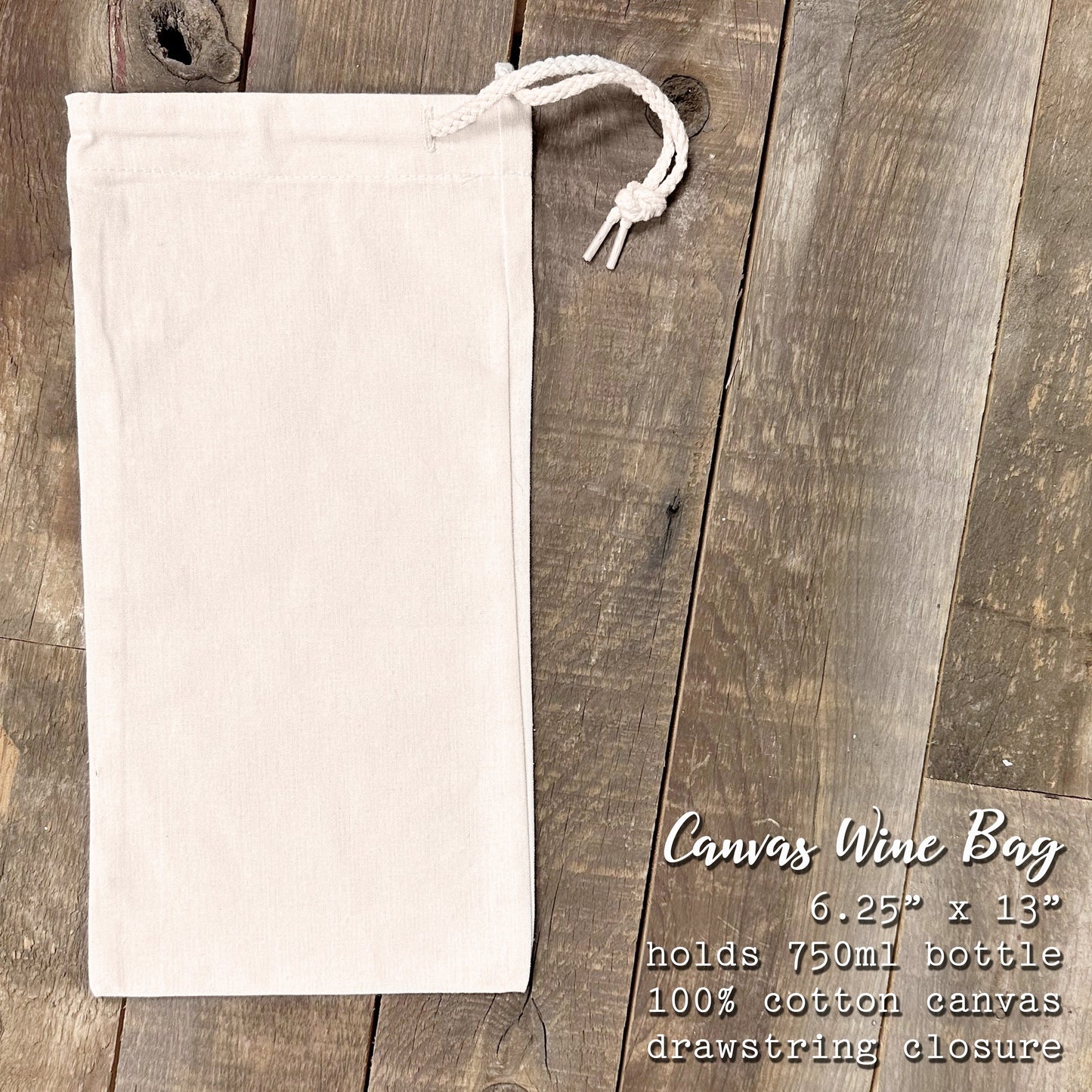 Canvas Wine Bag - Wholesale Blanks