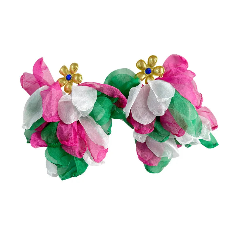 Handmade Cotton Long Tassel Earrings