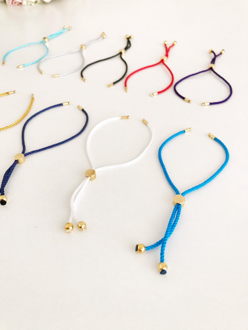 Half-finished Cord Bracelet, DIY Jewelry Bracelet, Adjustable Cord