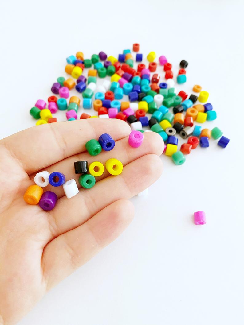 Handmade Murano Glass Cylinder Beads, Assorted Color Beads, Murano