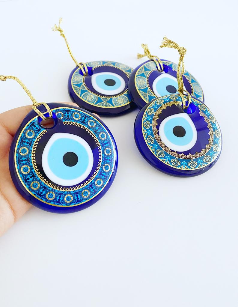 Evil Eye Bead, 7cm, Unique Evil Eye Bead, Hand painted Evil Eye,