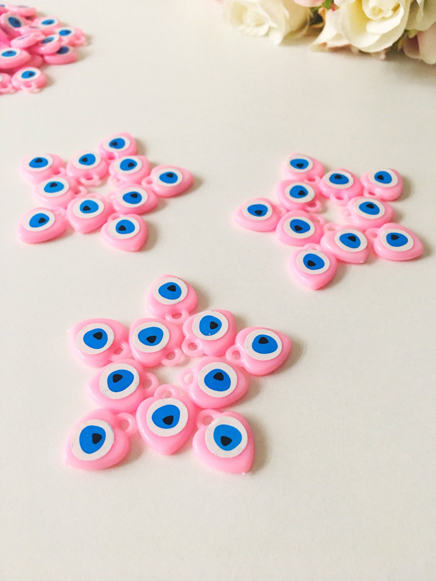 Unique evil eye wedding favor, 100 pcs, evil eye plastic resin beads,