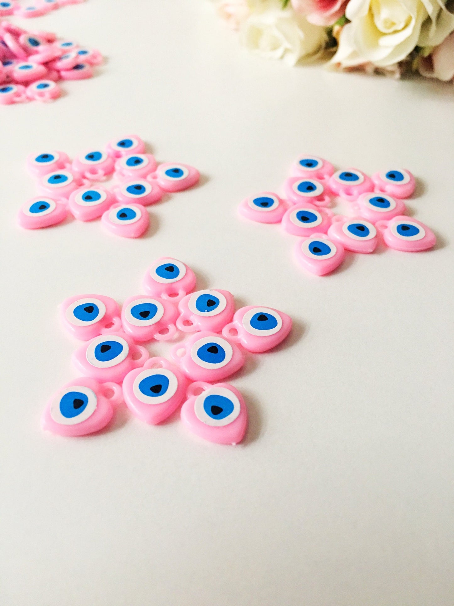 Unique evil eye wedding favor, 100 pcs, evil eye plastic resin beads,