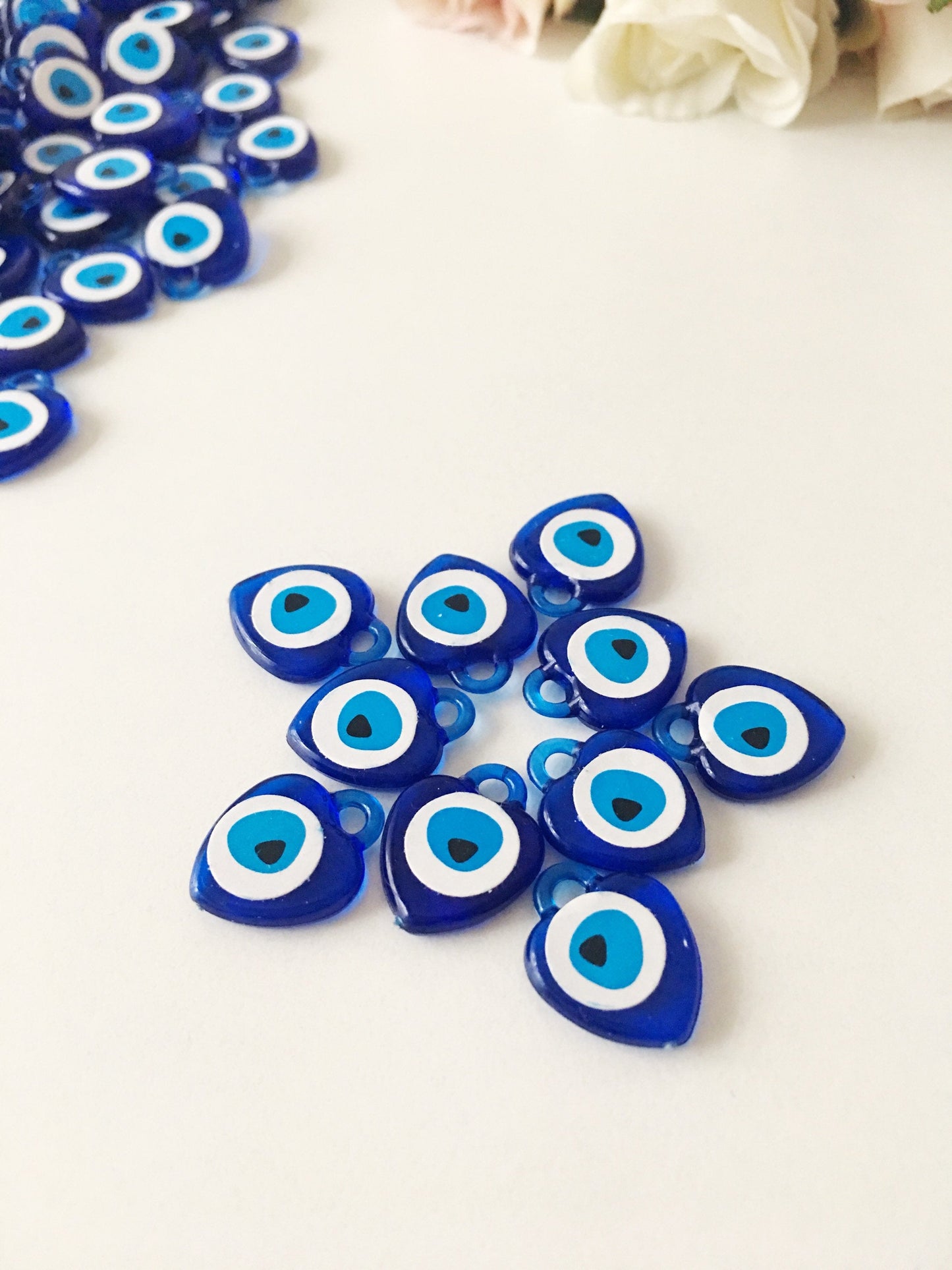 100 pcs Blue evil eye charm, unique wedding favors, party favors,