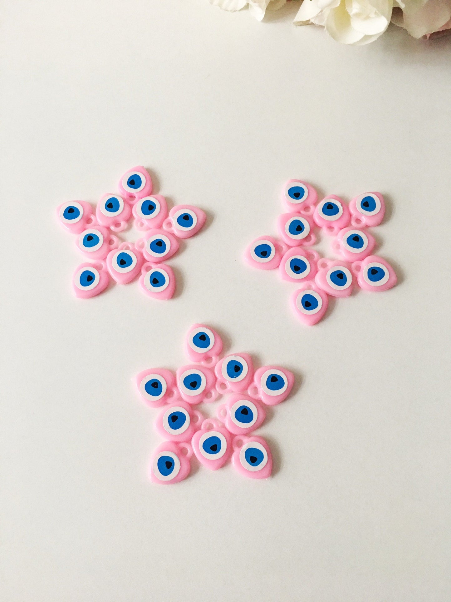 Unique evil eye wedding favor, 100 pcs, evil eye plastic resin beads,