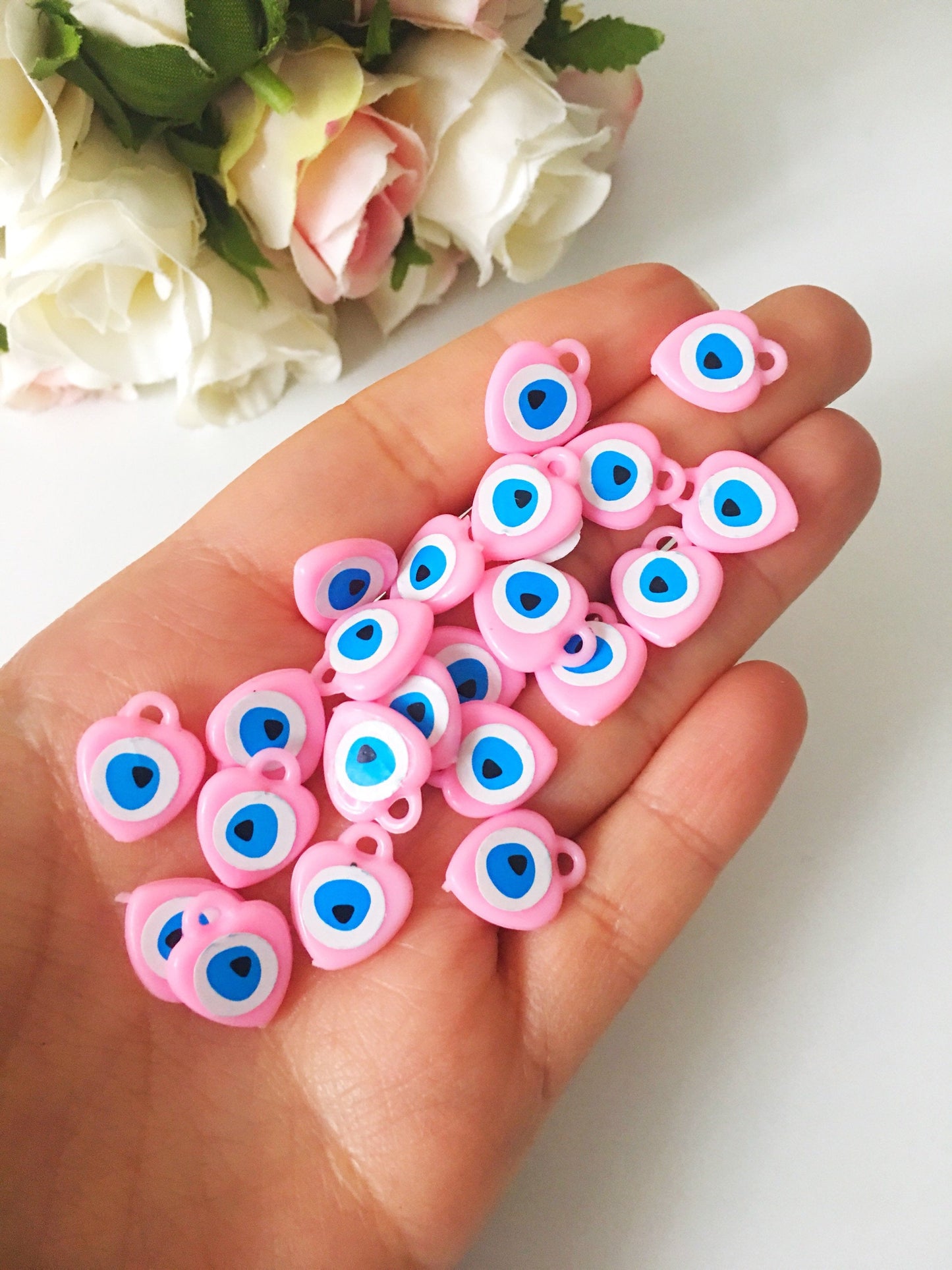 Unique evil eye wedding favor, 100 pcs, evil eye plastic resin beads,