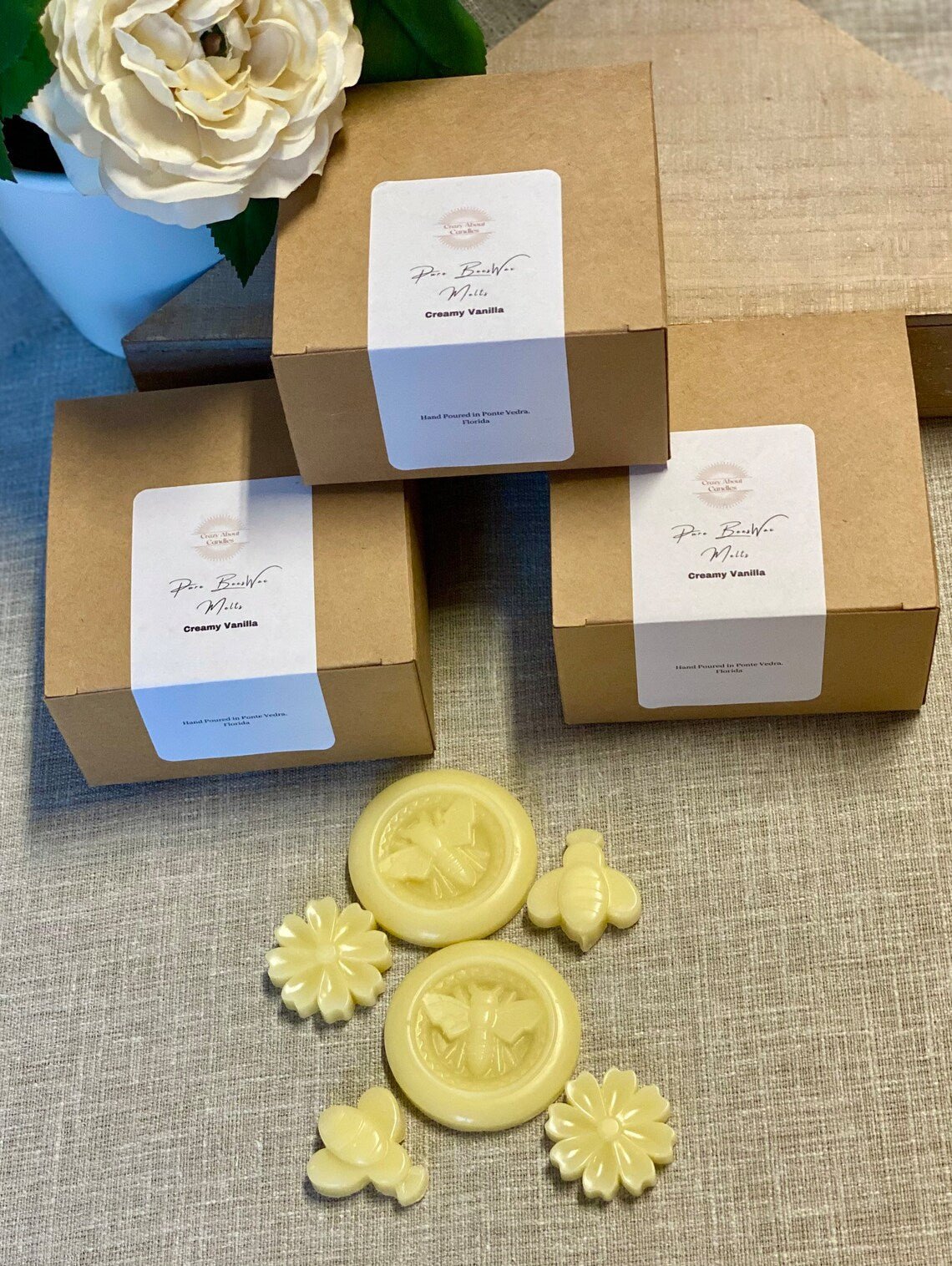 Organic Beeswax Melts β Set of 6 Hand-Poured Scented Pieces