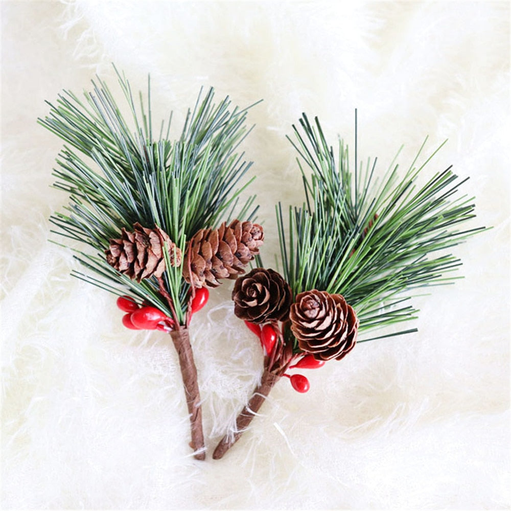 1pc Wreath Gift Wrap Pinecone Packaging Branches