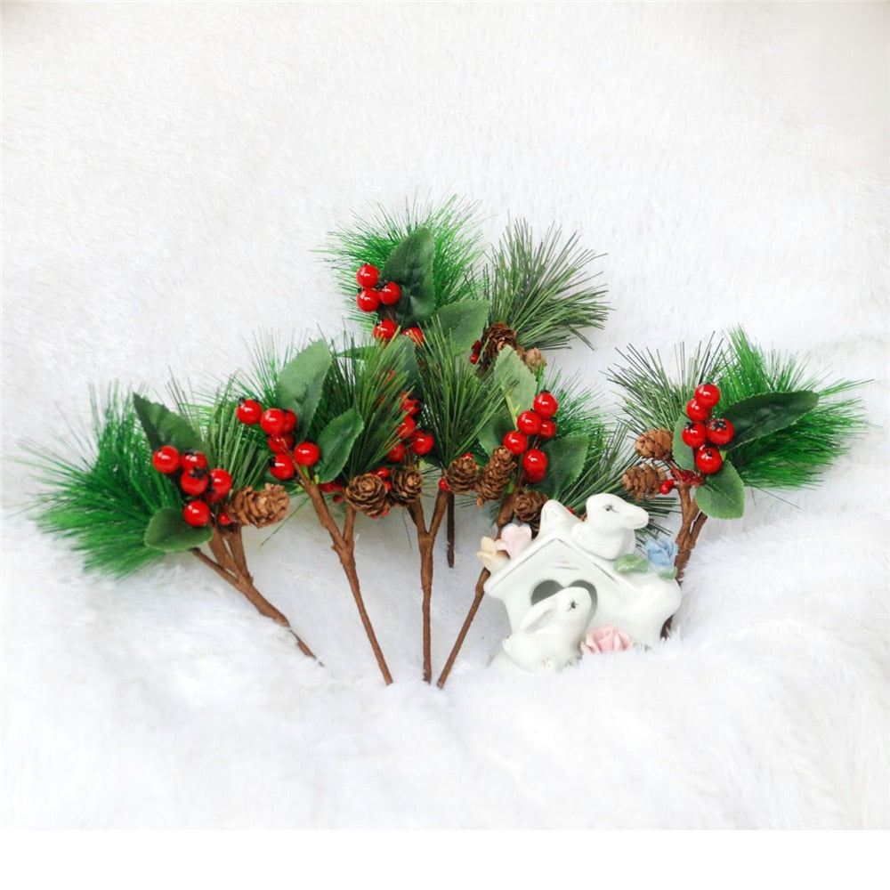 1pc Wreath Gift Wrap Pinecone Packaging Branches