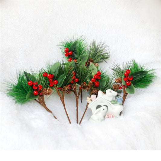 1pc Wreath Gift Wrap Pinecone Packaging Branches