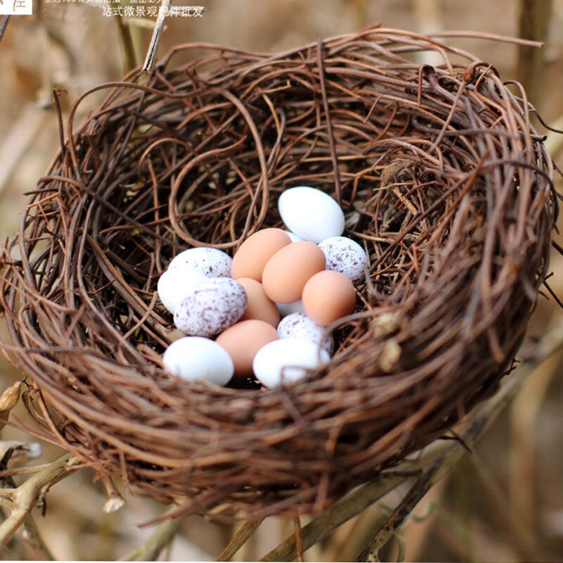 4 Sizes New Handmade Vine Brown Bird Nest House