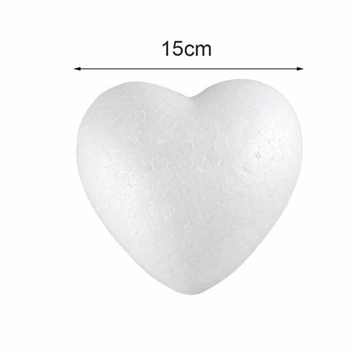 6/8.5/10/15cm Heart Foam Mould White Craft Balls