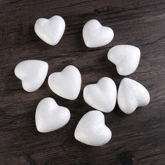 6/8.5/10/15cm Heart Foam Mould White Craft Balls
