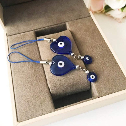 Tiny evil eye car mirror love charm