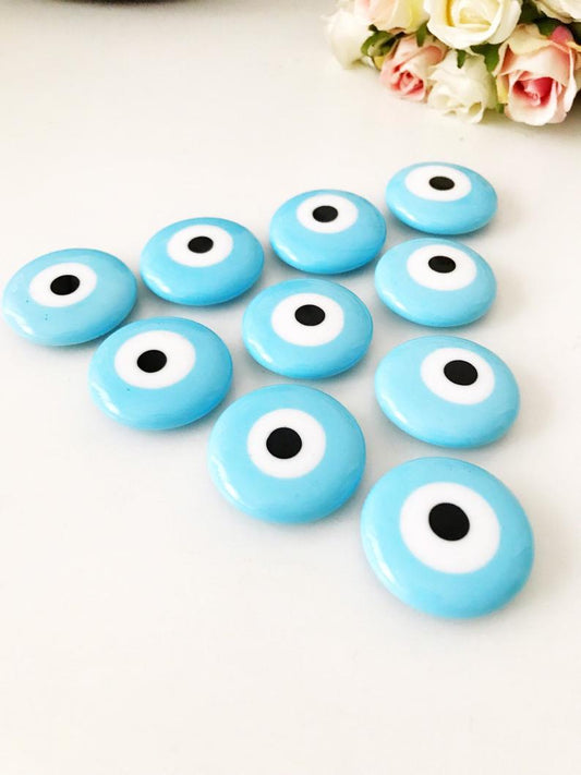 Turquoise handmade glass evil eye bead magnet