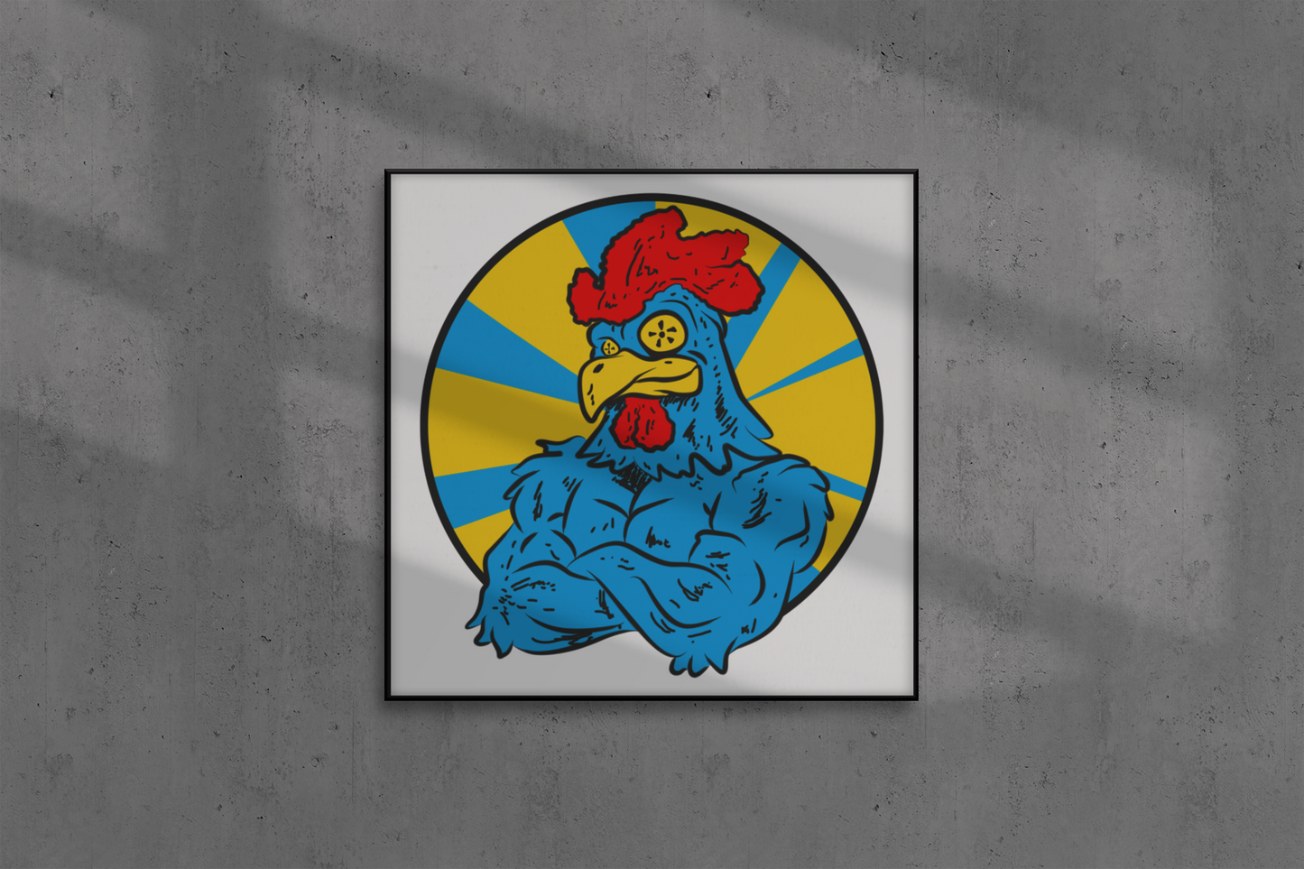 Big Cock Rooster Modern Pop Art Print