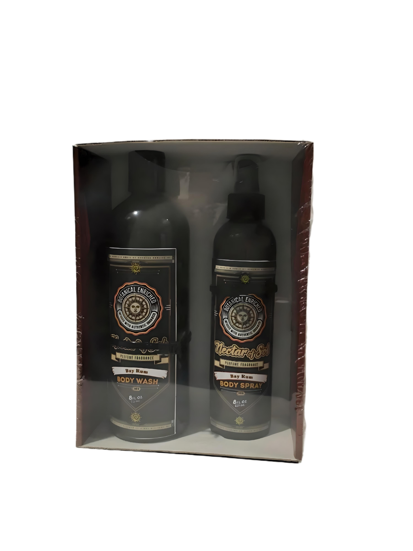 Nectar of Sol Body Spray & Body Wash Gift Set Bay Rum Fragrance