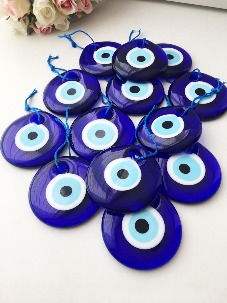 Blue Evil Eye Bead, 7cm, Greek Evil Eye, Christmas Tree Decor