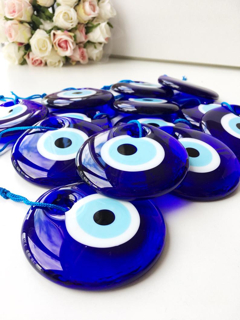 Blue Evil Eye Bead, 7cm, Greek Evil Eye, Christmas Tree Decor