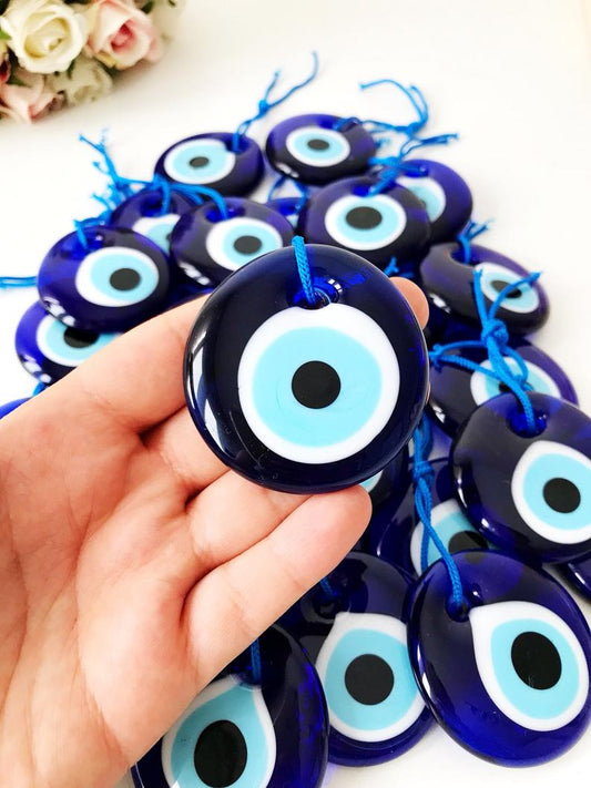 Blue Evil Eye Beads, 5.5cm, Evil Eye Charm, 10 pcs
