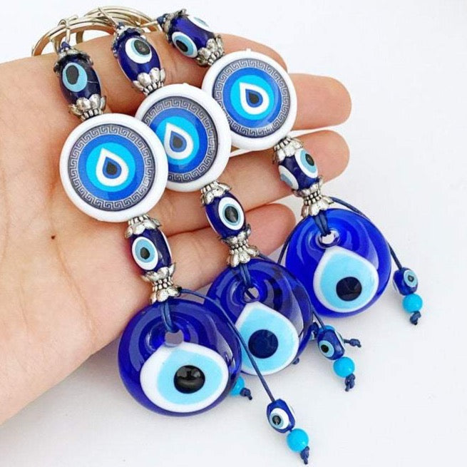Blue Evil Eye Keychain, Evil Eye Bead, Turkish Evil Eye, Nazar Boncuk,