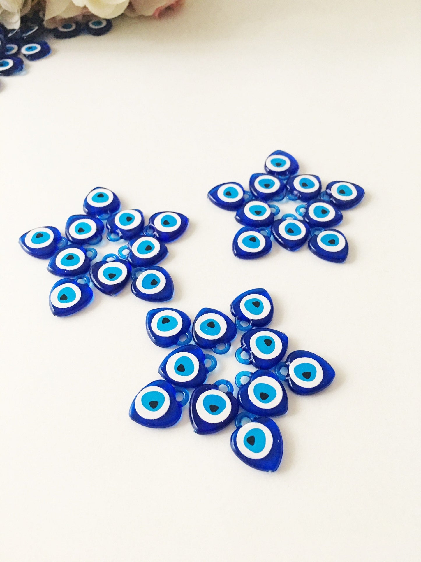 100 pcs Blue evil eye charm, unique wedding favors, party favors,