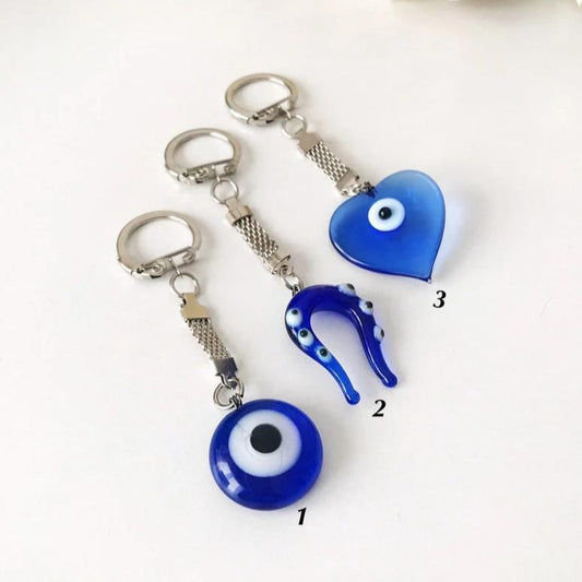 Lucky evil eye Greek keychain