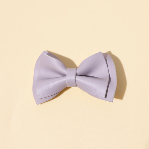 Girls Plain Solid Color Bow Tie Hair Clips Handmade Cloth Accessory
