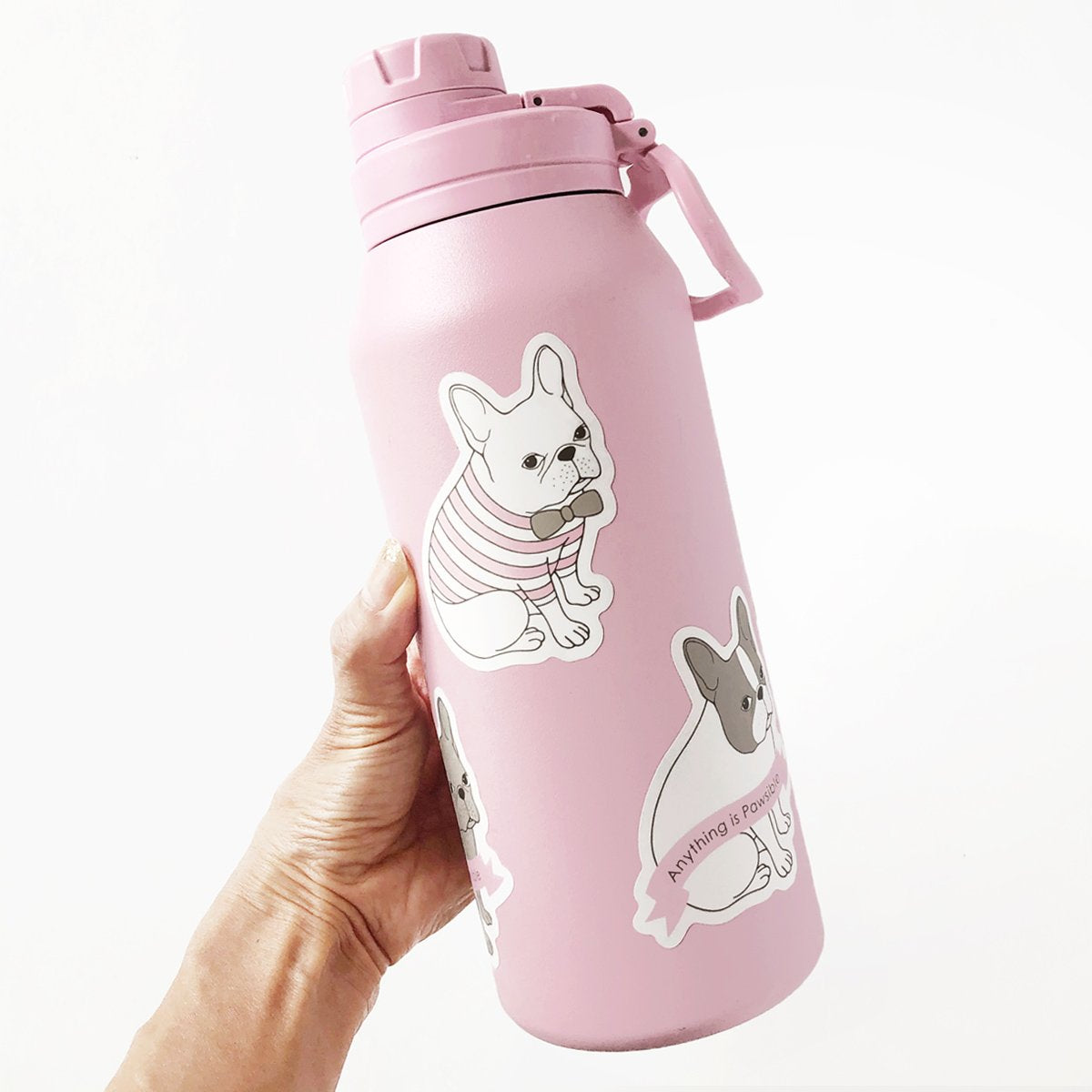 Blue Frenchie Pawsible Waterproof Sticker